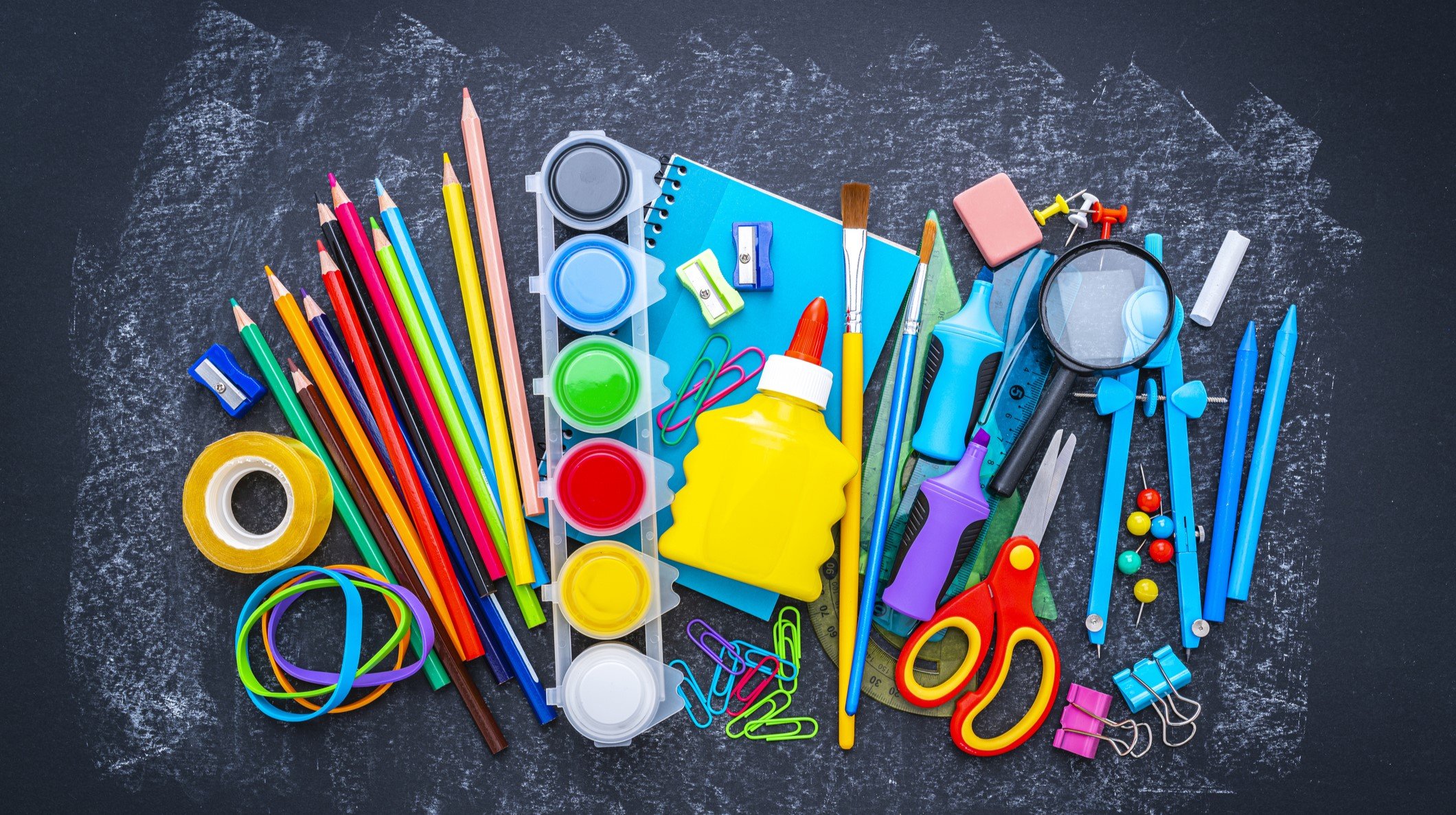 glue scissors art supplies